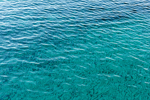 blue, green and turquoise colors of a sea surface, abstract background