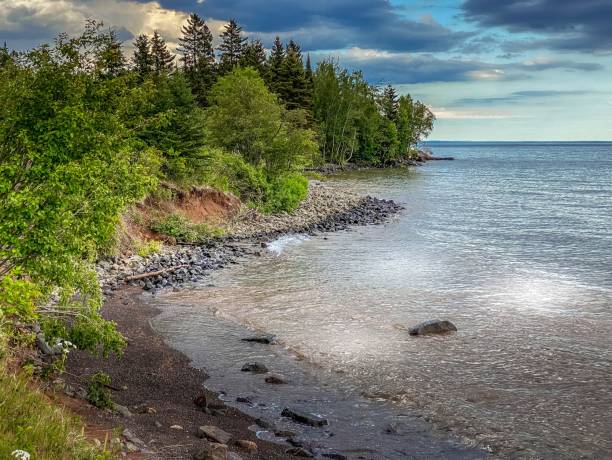 istock Beautiful Shoreline View at Stoney Point on Stormy Cloudy Day 1396768164