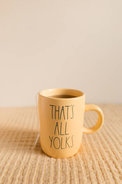istock Vibrant & Joyful Yellow Mug That Says 
