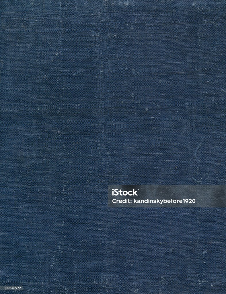 Vieille Couverture de livre Bleu toile - Photo de Abstrait libre de droits