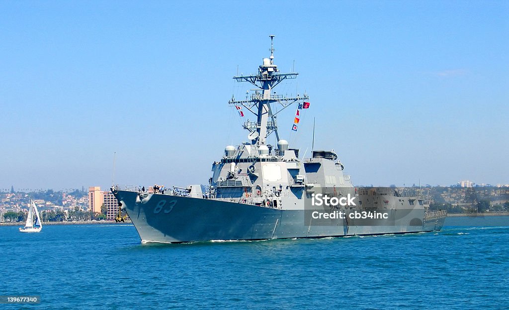 Cacciatorpediniere destroyer - Foto stock royalty-free di Acqua