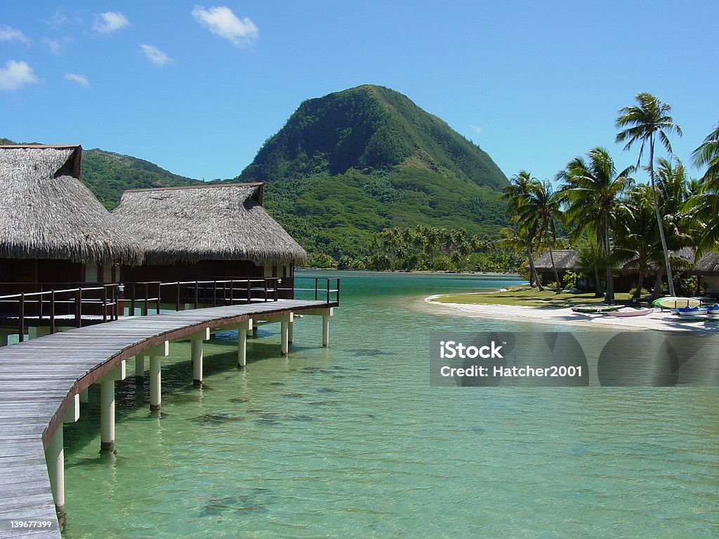 Resort - Foto stock royalty-free di Isola di Huahine