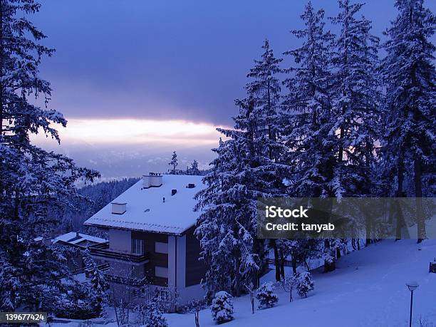 Foto de Chalé De Esqui e mais fotos de stock de Azul - Azul, Branco, Casa