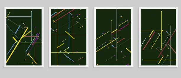 Vector illustration of Vector line circuitry and connection system technology template background collection