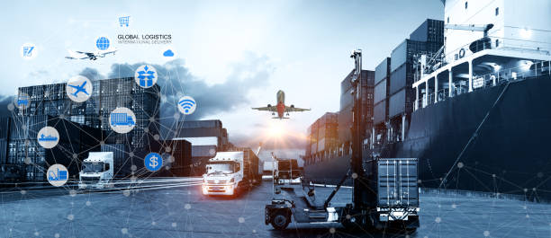 istock Smart technology concept with global logistics partnership Industrial Container Cargo freight ship, internet of things Concept of fast or instant shipping, Online goods orders worldwide 1396780303