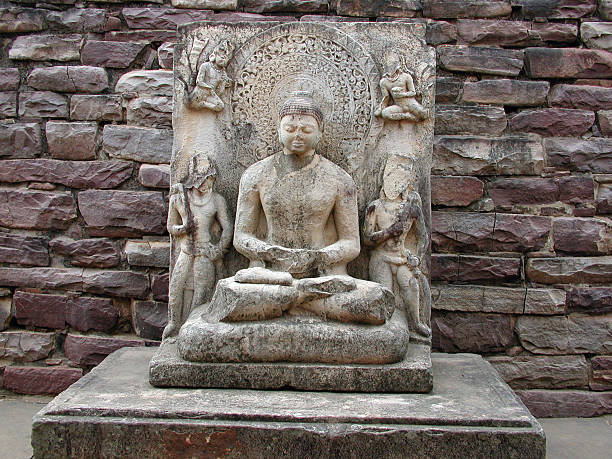 istock Budha seated at Sanchi Stupa 139678084