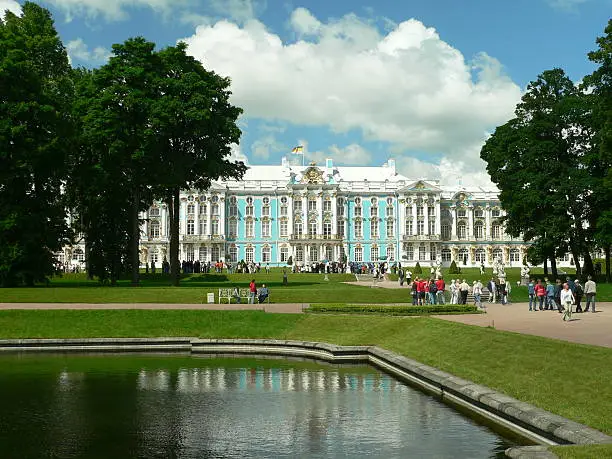 Yekaterinksy Palace at Tsarskoe Syolo (Pushkin) in Russia.