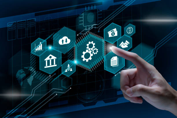 istock Businessman touches virtual screen technology to do online transactions via internet Connect data to the world. concept of global data connection by internet technology, big data system. 1396787646