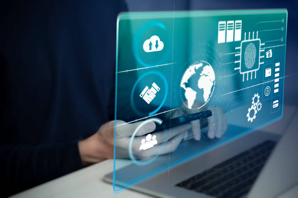 istock Businessman using smart phone and virtual touch screen o do online transactions with internet technology, concept of global data connection by internet technology, big data, searching for information, online marketing 1396787647