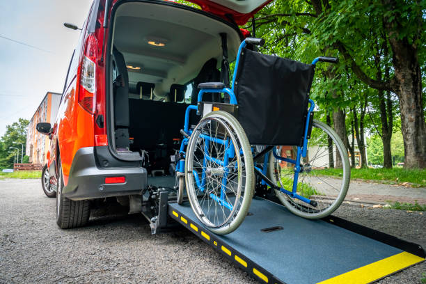 istock car adapted for transporting people in a wheelchair 1396790175