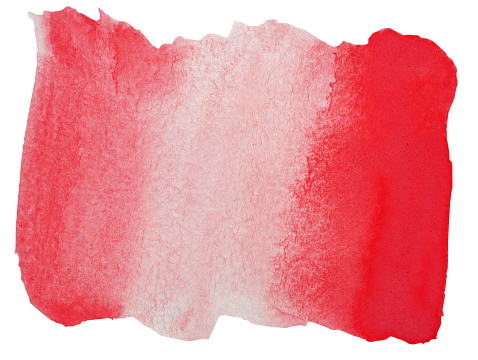 Watercolor stroke and spray on white paper , Abstract background by hand drawn red and pink color liquid drip isolated on white background