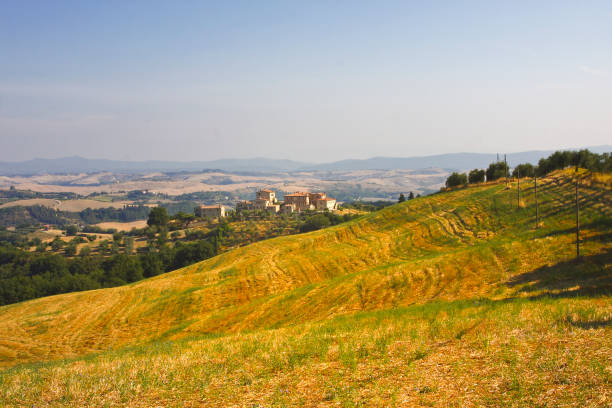 Crete Senesi, views of the province of Siena. Tuscany stock photo