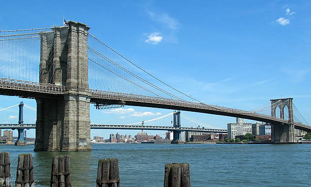 istock Low angle shot of Brooklyn and Manhattan bridges 139679644