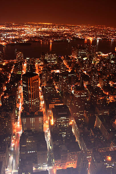 (nyc) di New York City di notte - foto stock