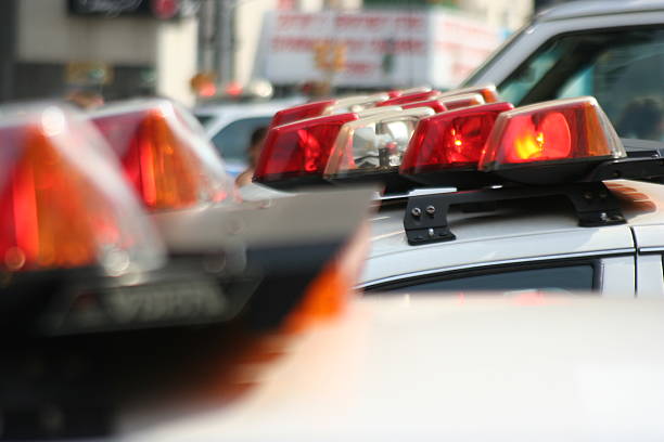 Luci Auto polizia - foto stock