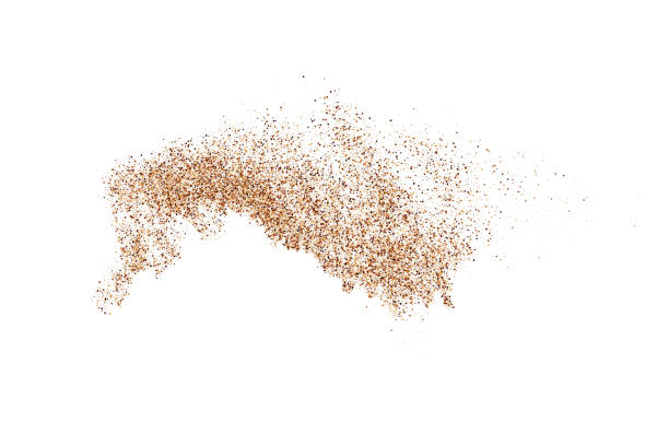 Coffee Color Grain Texture. Coffee Color Grain Texture Isolated on White Background. Chocolate Shades Confetti. Brown Particles. Digitally Generated Image. Vector Illustration, EPS 10. Sand stock illustrations