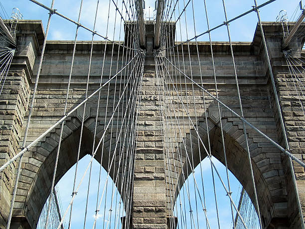 Closeup of Brooklyn Bridge Tower