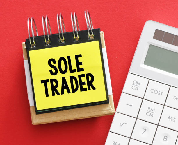 istock SOLE TRADER words written in the office notebook. Concept for business. 1396801198