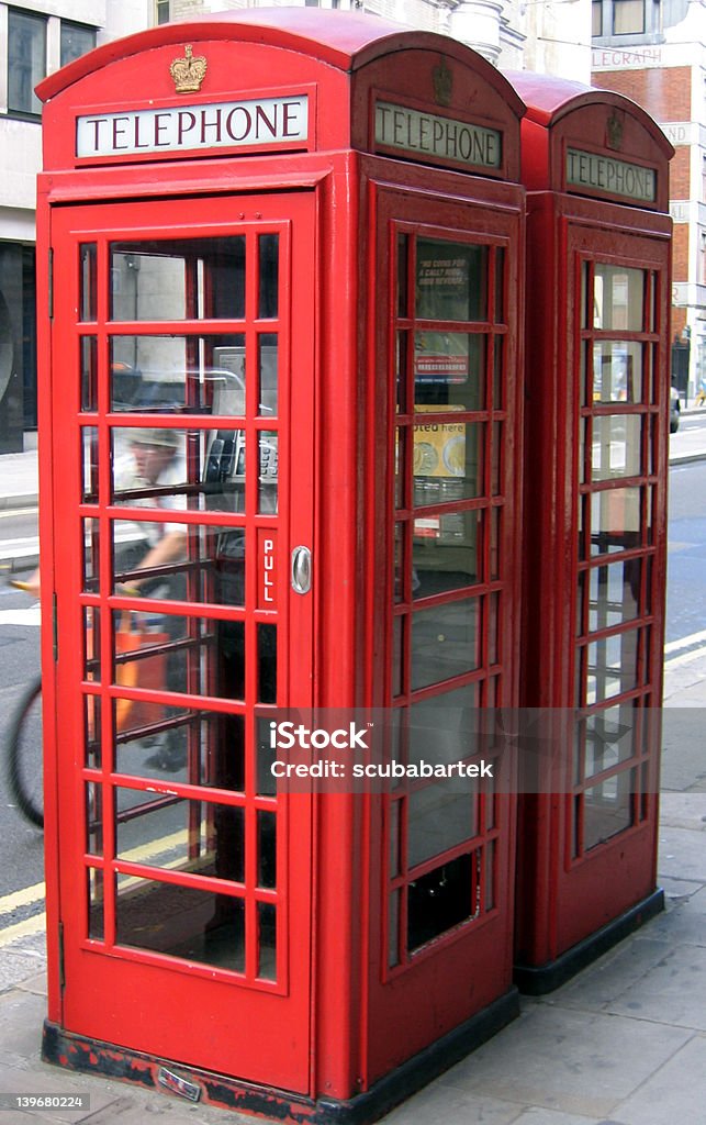 English phonebooth Retro red phonebox in London Awe Stock Photo