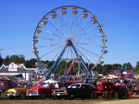 Vintage car show at a country carnival