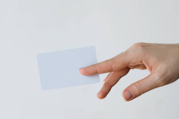istock Woman Holding Plastic Card 1396803630