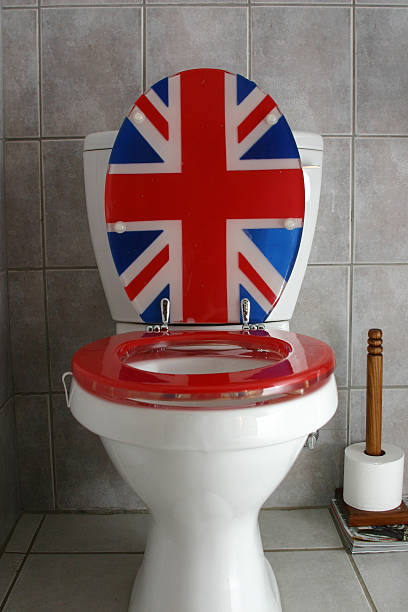 Union jack toilet stock photo