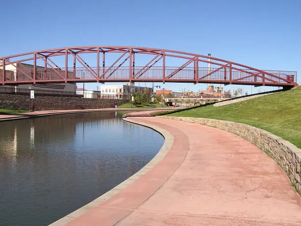 A segment of the Historic Arkansas RiverWalk near downtown Pueblo, Colorado.