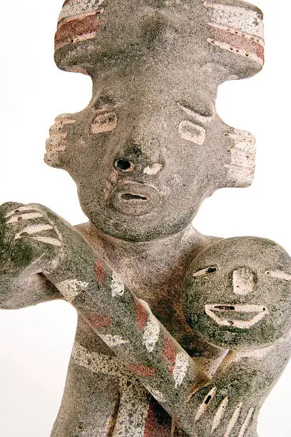 Photo of spanish inca stone statuette closeup