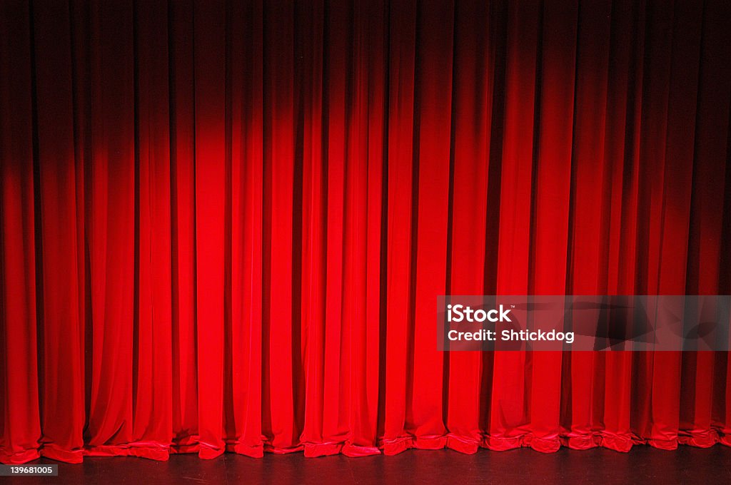 Cortina de palco vermelho - Foto de stock de Broadway - Manhattan royalty-free