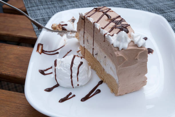 istock Delicious dessert in a restaurant served on plate. 1396812206
