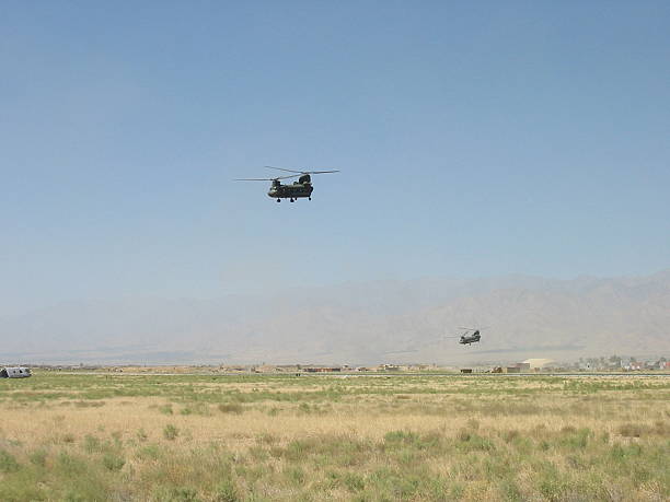 istock Chinhooks flying out, in Afghanistan 139681754