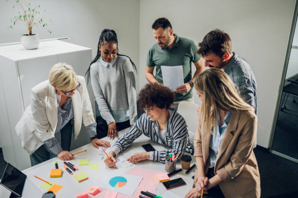 istock Multiracial business team on a meeting in a modern bright office 1396818340