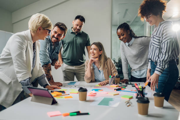 istock Multiracial business team on a meeting in a modern bright office 1396818343