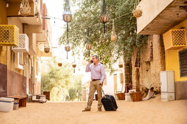 istock Mature business developer arriving in Middle Eastern town 1396818901