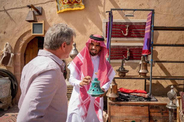 istock Middle Eastern craft merchant selling incense burner 1396818936