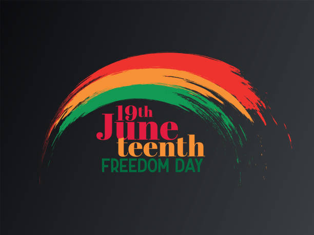 Juneteenth day Juneteenth day. Annual African-American holiday, Freedom and emancipation day in 19 June juneteenth celebration stock illustrations