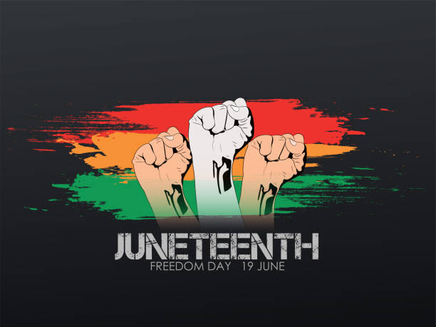 illustrazioni stock, clip art, cartoni animati e icone di tendenza di juneteenth giorno - slavery civil rights history african ethnicity