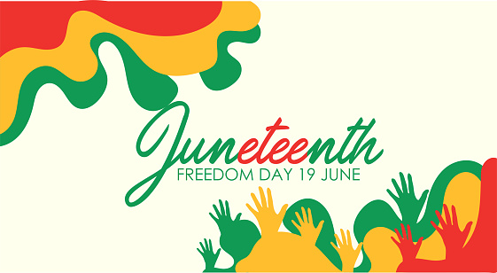 Juneteenth day. Annual African-American holiday, Freedom and emancipation day in 19 June