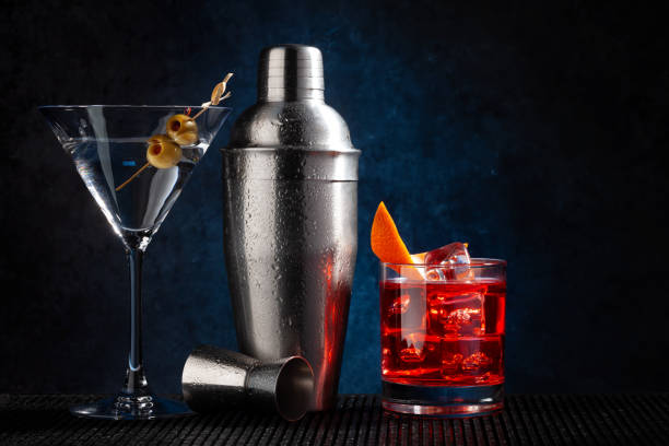 istock Cocktail shaker and cocktails 1396820378