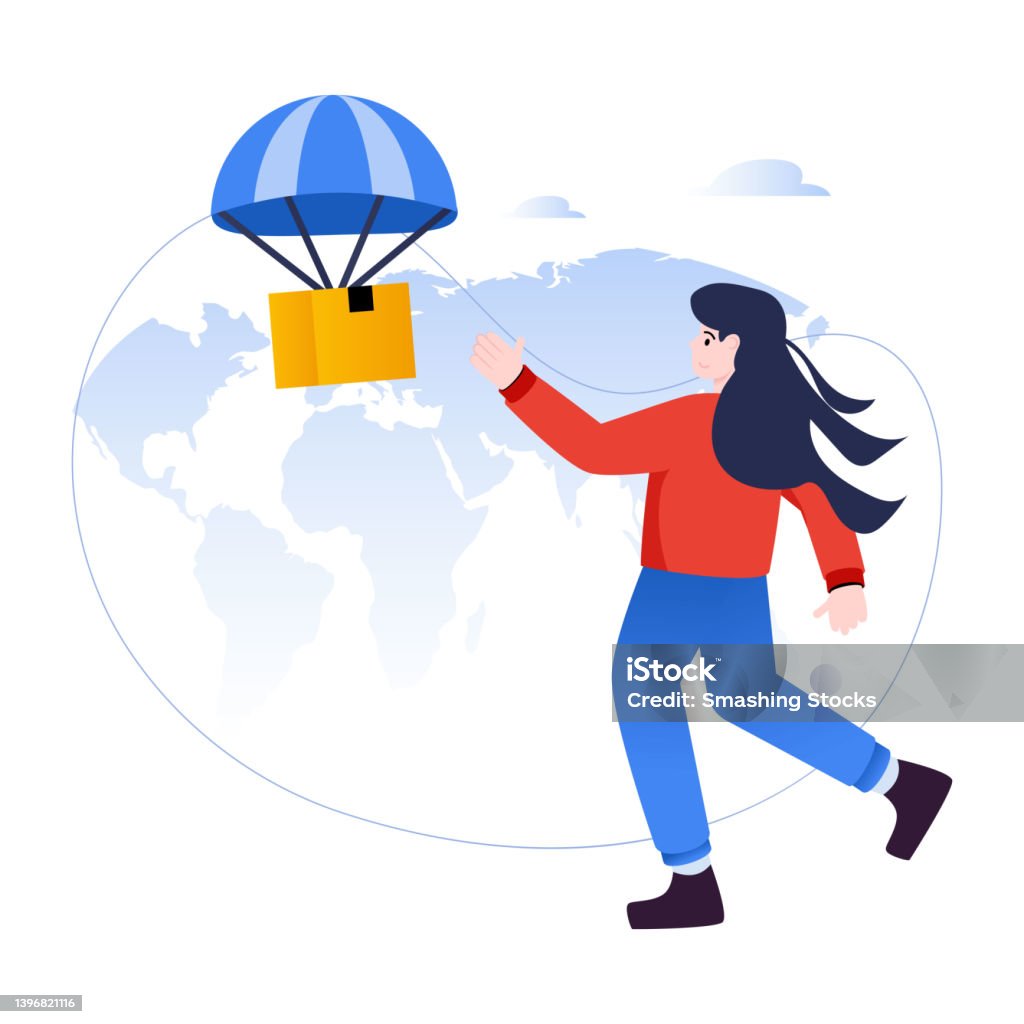 Ari Parcel Air Parcel Stock Illustration - Download Image Now - Avatar, Balloon ...