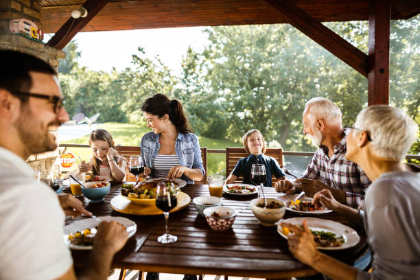 istock Family's lunch on a terrace! 1396821435