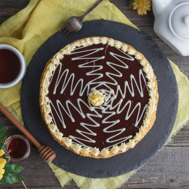 istock The whole delicious cake top view 1396824701
