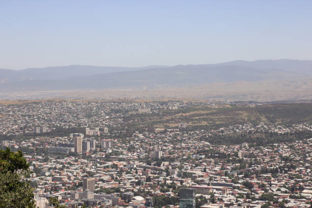 istock Panoramic top view of Tbilisi city 1396824749