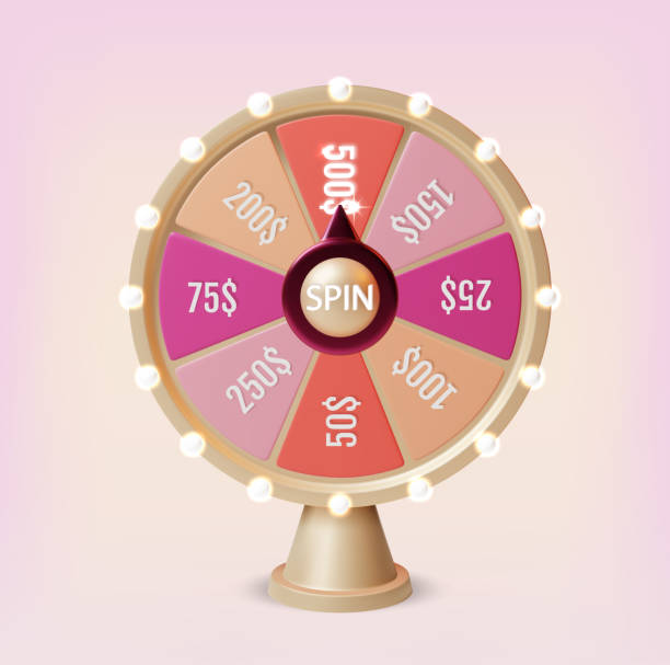 3d fortune spinning wheel plastilin cartoon stil. vektor - roulette roulette wheel wheel isolated stock-grafiken, -clipart, -cartoons und -symbole
