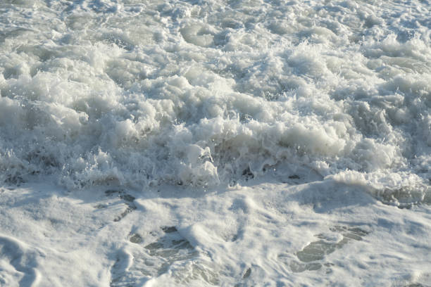 istock Waves sea with white foam entering with force at sunset 1396827188