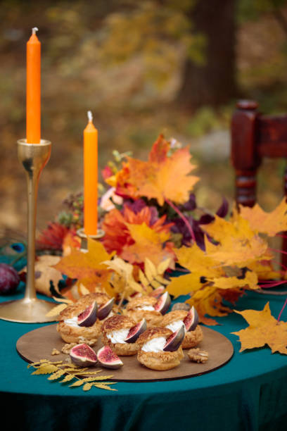 istock Autumn sweet dessert decorated on a table 1396827662