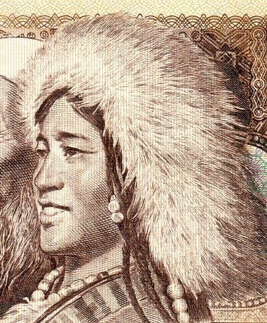 Portrait of a Tibetan Ethnucity Women Pattern Design ​on RMB CHINA YUAN Banknote