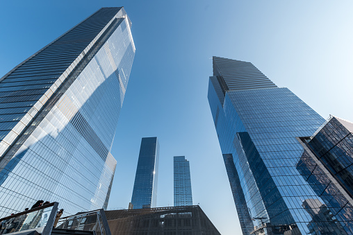 High-rise buildings in the financial district of the city