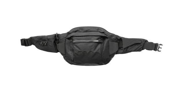 istock Black waist bag 1396844425