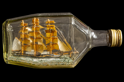 Model ship in bottle